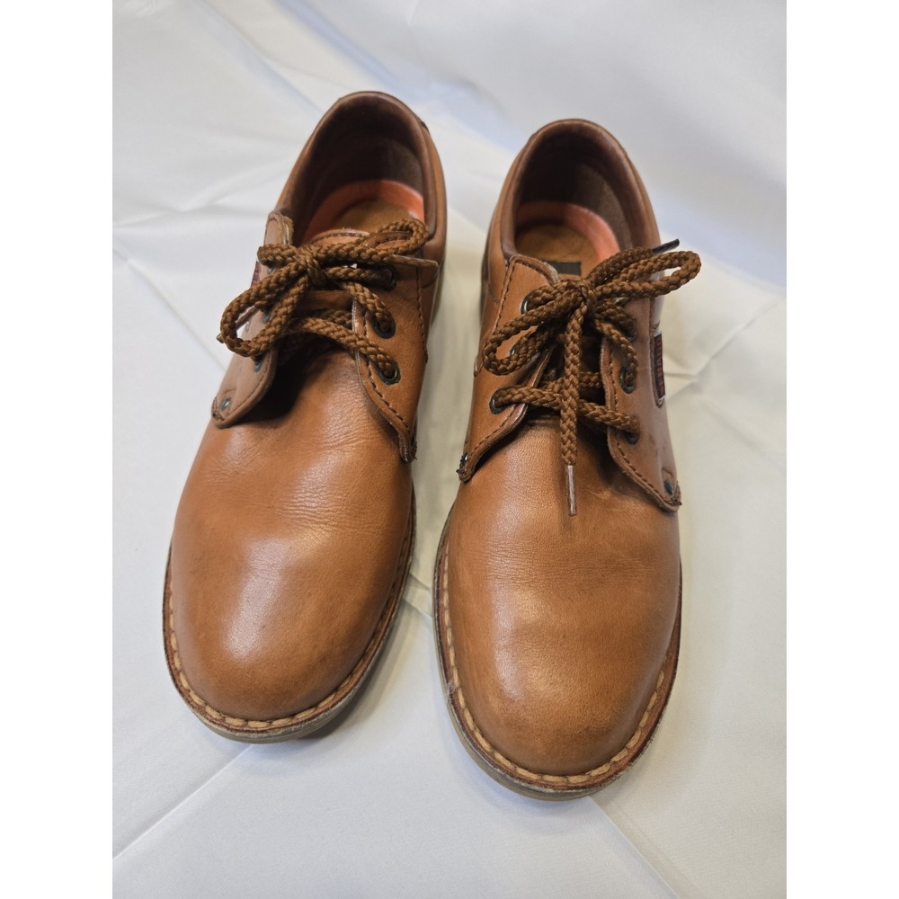 Sebago USA Made Womens 6M Brown Leather Oxfords Vibram Sole Casual Walking Shoes